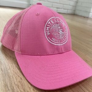 hand made pink white claw hat - never worn